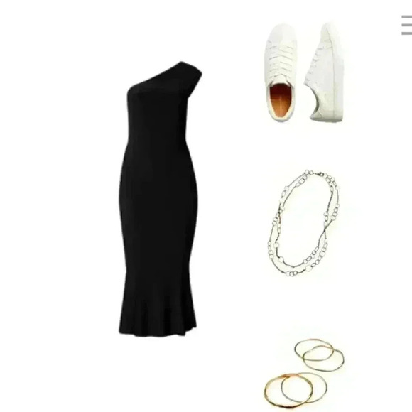 NWT Banana Republic One-Shoulder Knit Dress - Picture 8 of 13